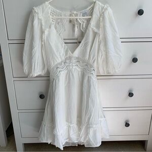 Selfie Leslie Everleigh Milkmaid Sleeve exposed back dress